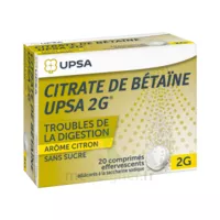 Citrate De Betaïne Upsa 2 G Comprimés Effervescents Sans Sucre Citron 2t/10 à LIEUSAINT