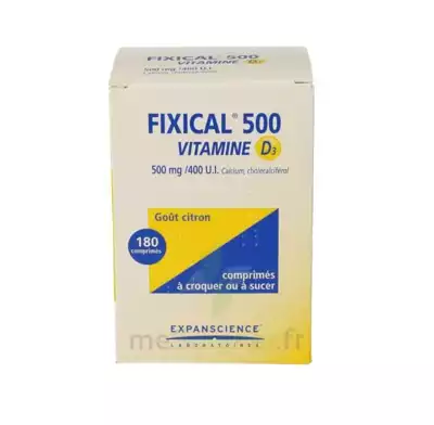Fixical Vitamine D3 500 Mg/400 Ui, Comprimé à Croquer Ou à Sucer à LIEUSAINT