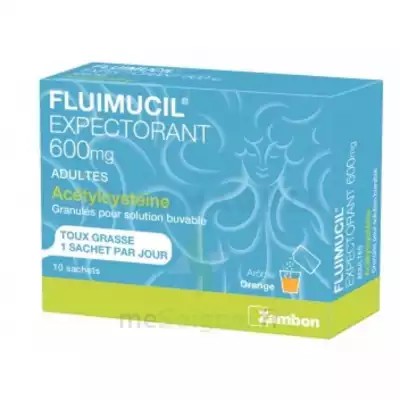 Fluimucil Expectorant Acetylcysteine 600 Mg Glé S Buv Adultes 10sach à LIEUSAINT